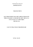 Tóm tắt luận văn thạc sĩ: Quản trị hệ thống mạng phân phối sản phẩm viễn thông Panasonic tại thị trường miền Trung của Công ty đầu tư và phát triển thương mại