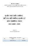 Đề tài: Hệ thống quản lý môi trường theo ISO 14000 EMS