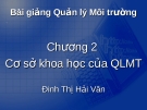 Bài giảng Quản lý môi trường ( TS Đinh Thị Hải Vân) - Chương 2