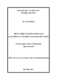 Tóm tắt luận văn thạc sĩ: Phát triển nguồn nhân lực tại công ty cổ phần Vinatex Đà Nẵng