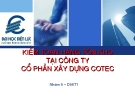 Báo cáo: Kiểm toán hàng tồn kho tại công ty cổ phần xây dựng Cotec