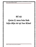 Đề tài: Quản lý mua bán linh kiện điện tử tại Sao Khuê