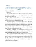 BÀI 1 Định Tính Acid Amin Bằng Sắc Kí Giấy