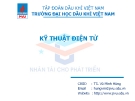 Bài giảng Kỹ thuật điện tử