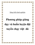 Sáng kiến kinh nghiệm: Phương pháp giảng dạy và huấn luyện đội tuyển chạy việt dã