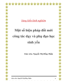 Sáng kiến kinh nghiệm: Một số biện pháp đổi mới công tác dạy và phụ đạo học sinh yếu