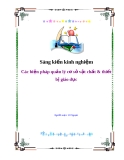 Sáng kiến kinh nghiệm: Các biện pháp quản lý cơ sở vật chất và thiết bị giáo dục