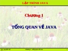 Bài giảng Tổng quan về Java