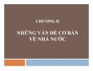 Bài giảng Những vấn đề cơ bản về nhà nước