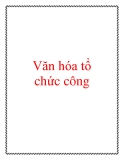 Văn hóa tổ chức công