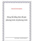 SKKN:  Dùng bất đằng thức để giải PT, hệ PT