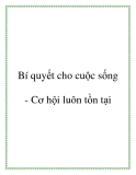 Bí quyết cho cuộc sống - Cơ hội luôn tồn tại