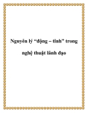 Nguyên lý “động – tĩnh” trong nghệ thuật lãnh đạo