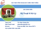 Bài giảng Kỹ thuật vi xử lý (TS.Phạm Hoàng Duy) - Chương 11: Ghép nối dữ liệu nối tiếp