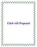 Cách viết Proposal