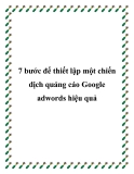 7 bước để thiết lập một chiến dịch quảng cáo Google adwords hiệu quả