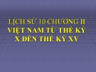 Bài giảng Lịch sử 10 bài 17: Quá trình hình thành và phát triển của nhà nước phong kiến (Từ thế kỷ X đến thế kỷ XV)