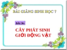 Bài giảng Sinh học 7 bài 56: Cây phát sinh giới động vật