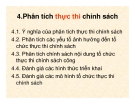 Bài giảng Phân tích thực thi chính sách