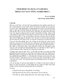 Tình hình ứng dụng cơ giới hóa trong sản xuất nông nghiệp Đồng bằng sông Cửu Long - TS. Lê Văn Bảnh