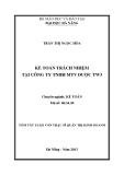 Tóm tắt luận văn thạc sĩ: Kế toán trách nhiệm tại công ty TNHH MTV dược TW3
