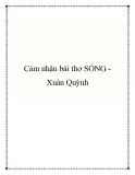 Bài văn mẫu lớp 9: Cảm nhận bài thơ Sóng Xuân Quỳnh