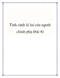 Tình cảnh lẻ loi của người chinh phụ (bài 4)