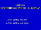 Bài giảng Quản trị kinh doanh quốc tế - Chương 6: Môi trường chính trị - luật pháp