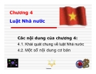 Bài giảng Pháp luật đại cương - Chương 4 Luật nhà nước