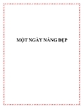 Truyện ngắn: Một ngày nắng đẹp