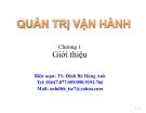 Bài giảng Quản trị vận hành (TS. Đinh Bá Hùng Anh) - Chương 1: Giới thiệu