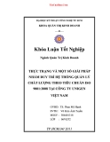Đề tài: Thực trạng và một số giải pháp nhằm duy trì hệ thống quản lý chất lượng theo tiêu chuẩn ISO 9001:2008 tại công ty Unigen Việt Nam