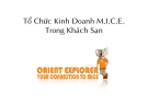 Bài giảng Tổ chức kinh doanh M.I.C.E trong khách sạn