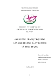 Luận văn nuôi trồng thủy sản: Ảnh hưởng của mật độ ương lên sinh trưởng và tỷ lệ sống cá bống tượng