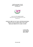 Luận văn nuôi trồng thủy sản: Đánh giá hiệu quả sử dụng chế phẩm sinh học trong sản xuất giống tôm càng xanh theo qui trình nước xanh cải tiến