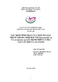 Luận văn nuôi trồng thủy sản: Xác định tính nhạy của một số loại thuốc kháng sinh đối với edwardsiella sp và aeromonas sp gây bệnh trên cá tra tại Cần Thơ và An Giang