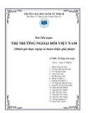 Tiểu luận: Thị trường ngoại hối Việt Nam - Đánh giá thực trạng và hoàn thiện giải pháp