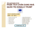 Tiểu luận: Phân tích chân dung nhà tích quản trị Donald Trump