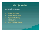 Bài tập nhóm: Có quan điểm cho rằng lạm phát ở Việt Nam năm 2004 là do chi phí đẩy. Anh Chị suy nghĩ gì về quan điểm này.