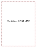 Quyết định số 1287/QĐ-UBND 2013