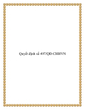 Quyết định số 497/QĐ-CHHVN 2013