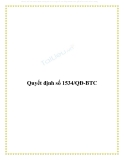 Quyết định số 1534/QĐ-BTC 2013