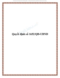 Quyết định số 1652/QĐ-UBND 2013