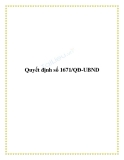 Quyết định số 1671/QĐ-UBND 2013