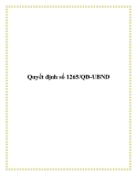 Quyết định số 1265/QĐ-UBND 2013