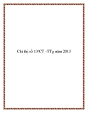 Chỉ thị số 13/CT –TTg năm 2013