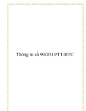 Thông tư số 90/2013/TT-BTC 2013