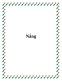 Truyện ngắn: Nắng