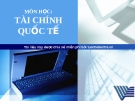 Bài giảng Tài chính quốc tế (TS. Lê Tuấn Lộc) - Chương 2:  Thị trường ngoại hối