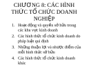 Bài  giảng Nguyên lý quản trị kinh doanh (GV. Nguyễn Hải Sản) - Chương 8: Các hình thức tổ chức doanh nghiệp